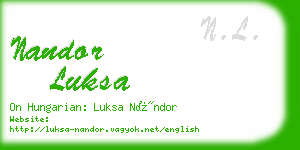 nandor luksa business card